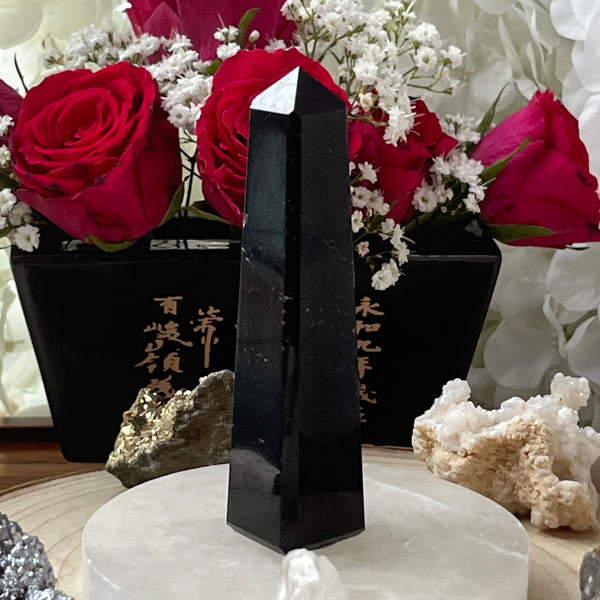 Black Tourmaline Obelisk - Energetic Protection