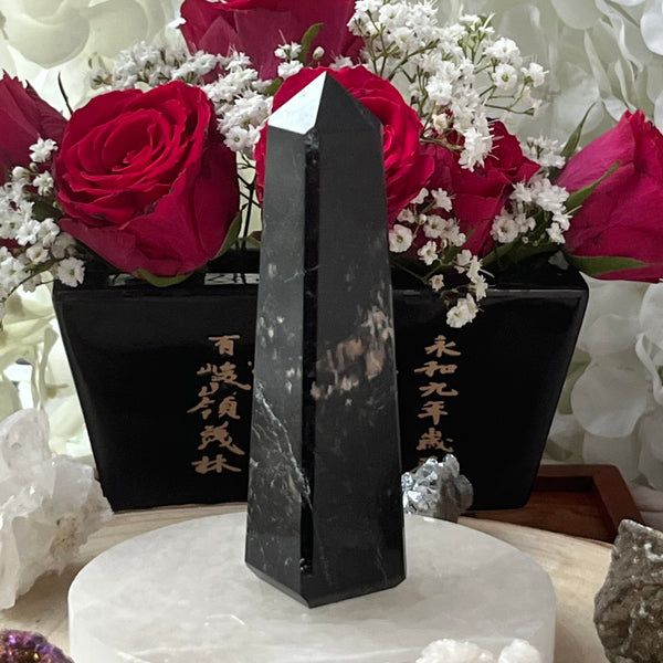 Black Tourmaline Obelisk - Energetic Protection