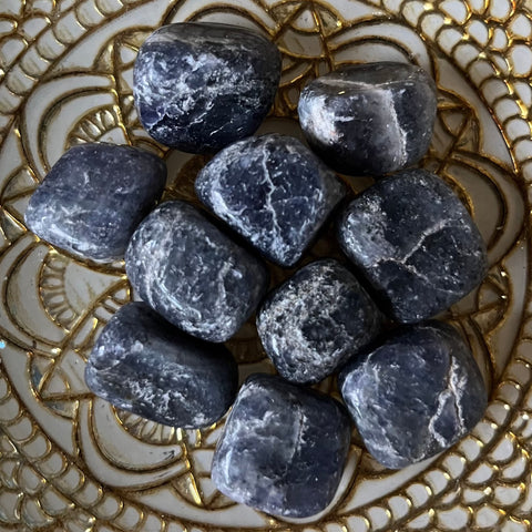 Iolite (Water Saphire) Tumblestones - Psychic Abilities & Self-Awareness