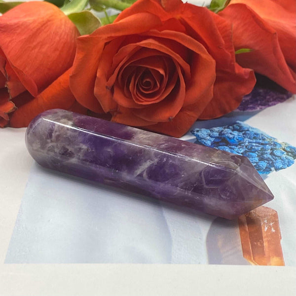 Amethyst Massage Wand (6 Faceted) - Spiritual Wisdom & Comfort BD Crystals