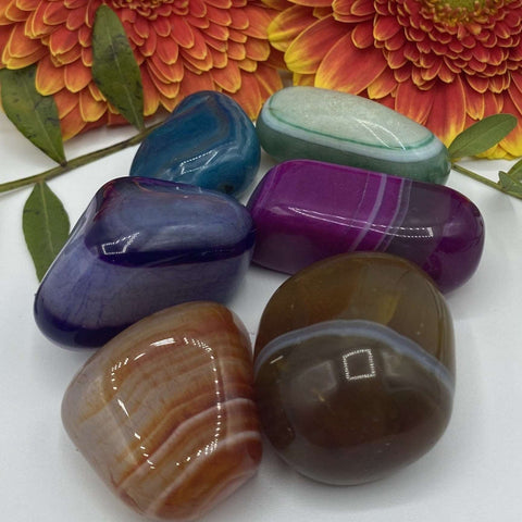 Banded Agate Tumblestones BD Crystals