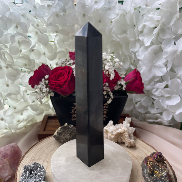 Shungite Obelisk - Stone of Life & Transmutation