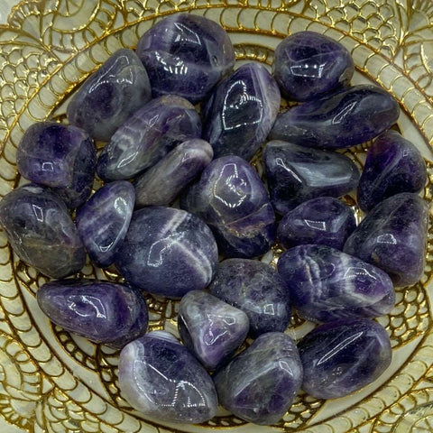 Dark Amethyst Tumblestones - Spirituality & Transmutation BD Crystals
