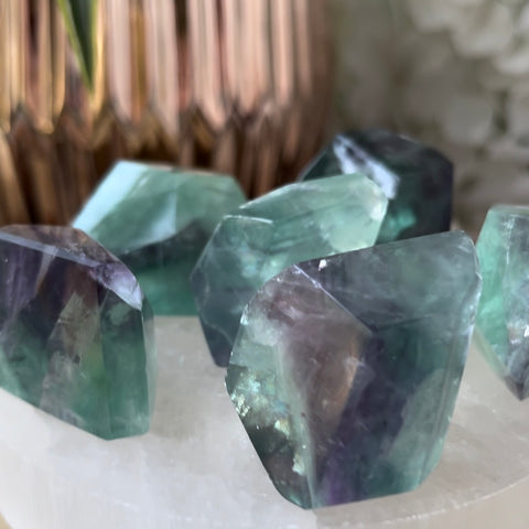 Fluorite Faceted Freeform - Intuition & Protection