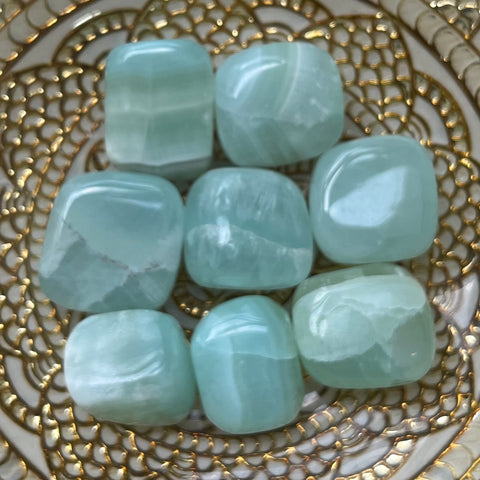 Green (Pistachio/Mint) Calcite Tumblestones - Vitality