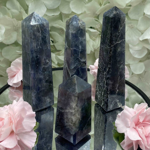 Iolite (Water Saphire) Obelisk - Psychic Abilities & Self-Awareness