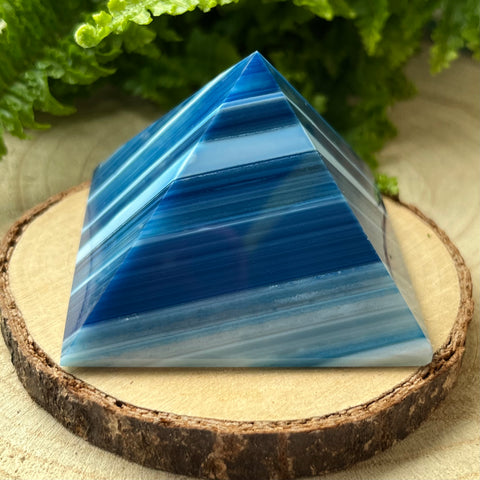 Blue Agate Pyramid - Peace & Happiness