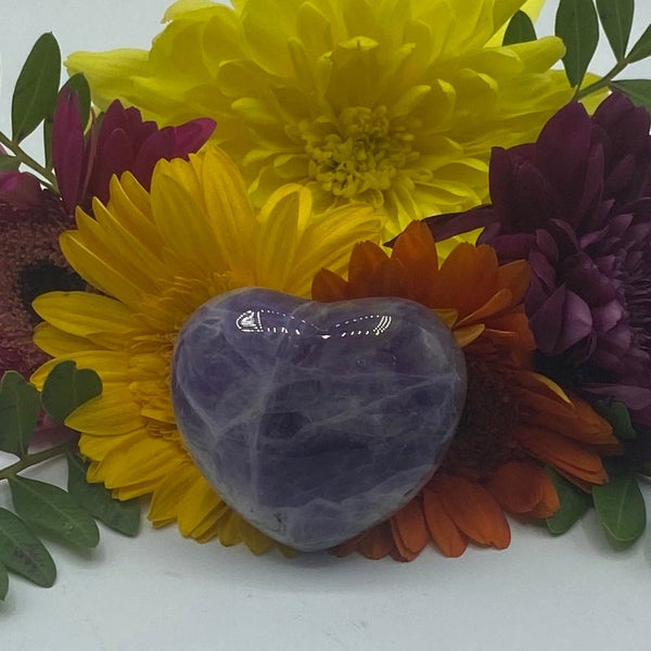 Chevron (Dream/Banded) Amethyst Heart - Spiritual Wisdom & Comfort BD Crystals