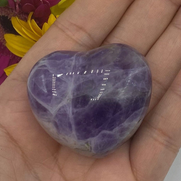 Chevron (Dream/Banded) Amethyst Heart - Spiritual Wisdom & Comfort BD Crystals