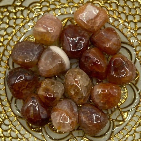 Fire Agate Tumblestones - Protection & Personal Strength BD Crystals