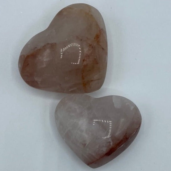 Fire Quartz (Red Hematoid) Heart BD Crystals