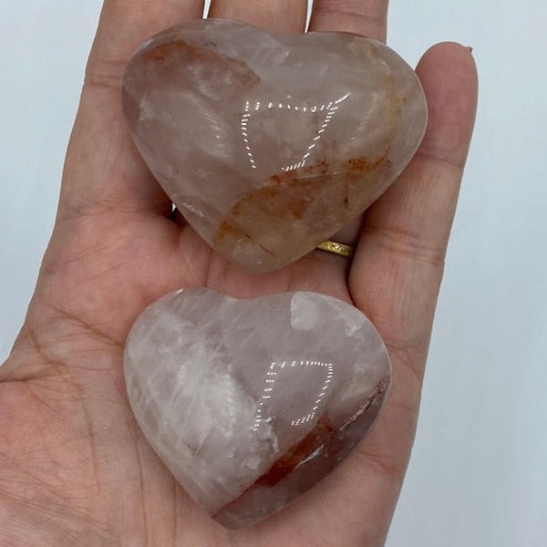 Fire Quartz (Red Hematoid) Heart BD Crystals