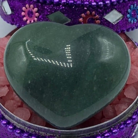 Green Aventurine Heart - Abundance & Luck BD Crystals
