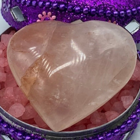 Hematoid Quartz Heart BD Crystals