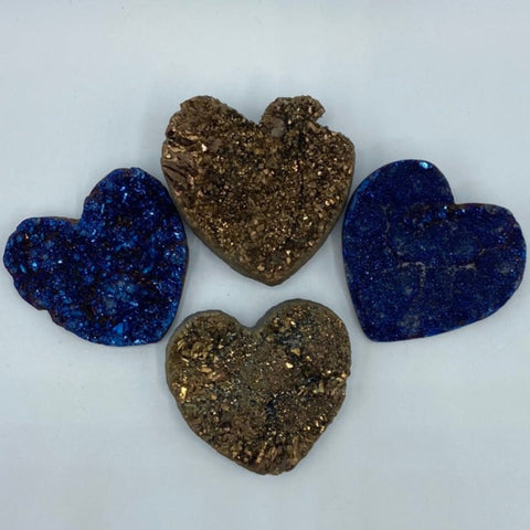 Mystic Druzy Titanium Coated Heart BD Crystals