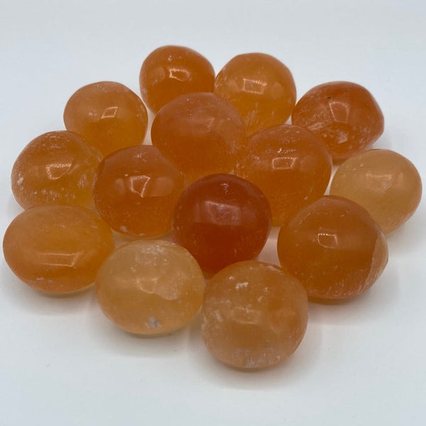 Orange Selenite Freeform Tumblestones - Joy & Creativity BD Crystals