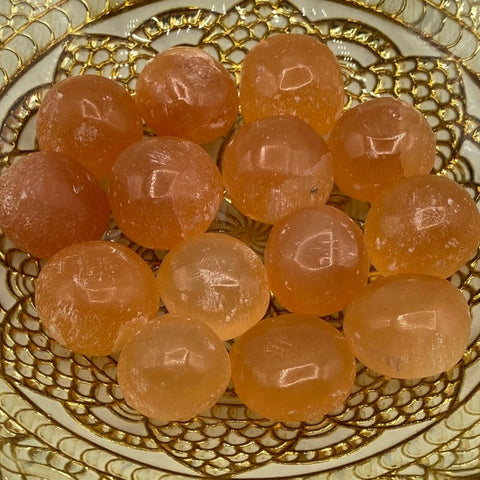 Orange Selenite Freeform Tumblestones - Joy & Creativity BD Crystals