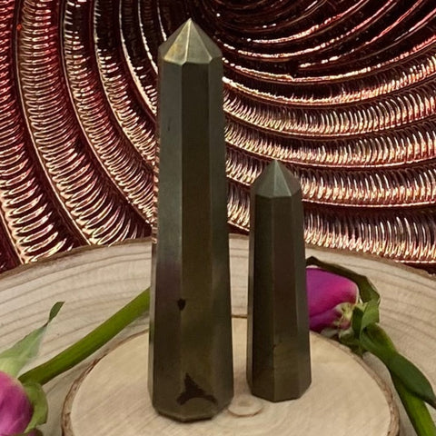 Pyrite Polished Point - Success & Prosperity BD Crystals