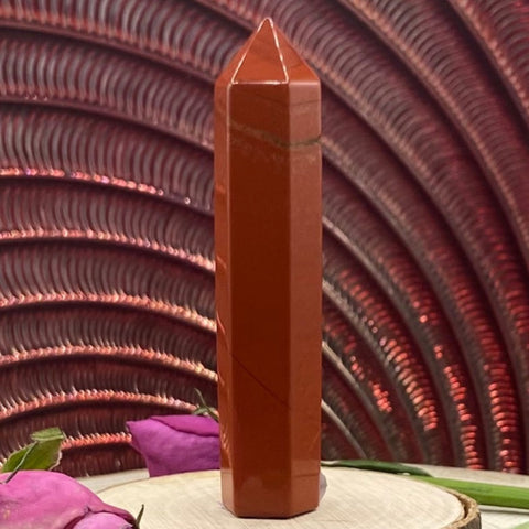 Red Jasper Polished Point - Vitality & Protection BD Crystals