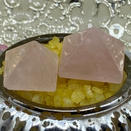 Rose Quartz Pyramid - Unconditional Love BD Crystals
