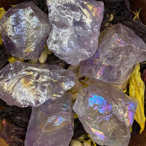 Rough Amethyst Aura Quartz - Spirituality & Transmutation BD Crystals