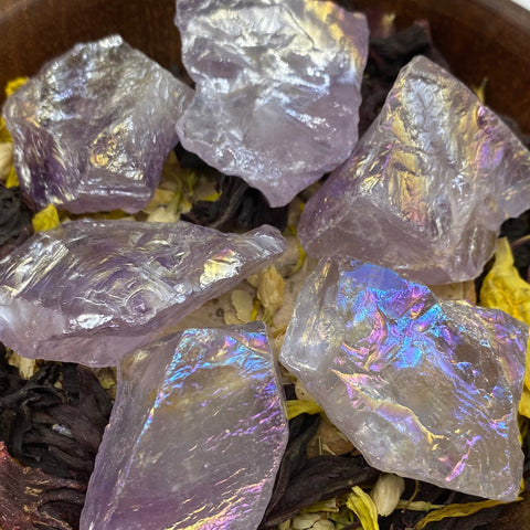 Rough Amethyst Aura Quartz - Spirituality & Transmutation BD Crystals