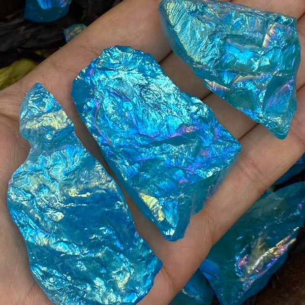 Rough Aqua Aura Quartz - Communication BD Crystals