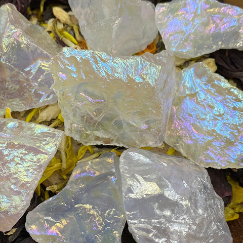 Rough Opal Aura Quartz BD Crystals