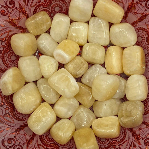 Yellow Calcite Tumblestones - Accomplishments & Purpose BD Crystals