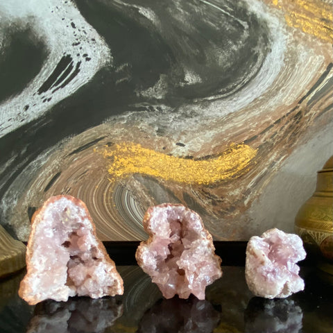 Pink Amethyst Clusters - Emotional Healing & Wisdom