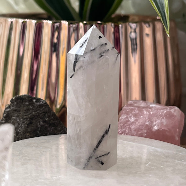 Tourmalined Quartz Point - Union & Happiness