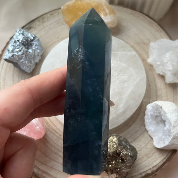 Blue Fluorite Point