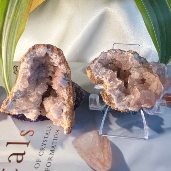 Pink Amethyst Clusters - Emotional Healing & Wisdom