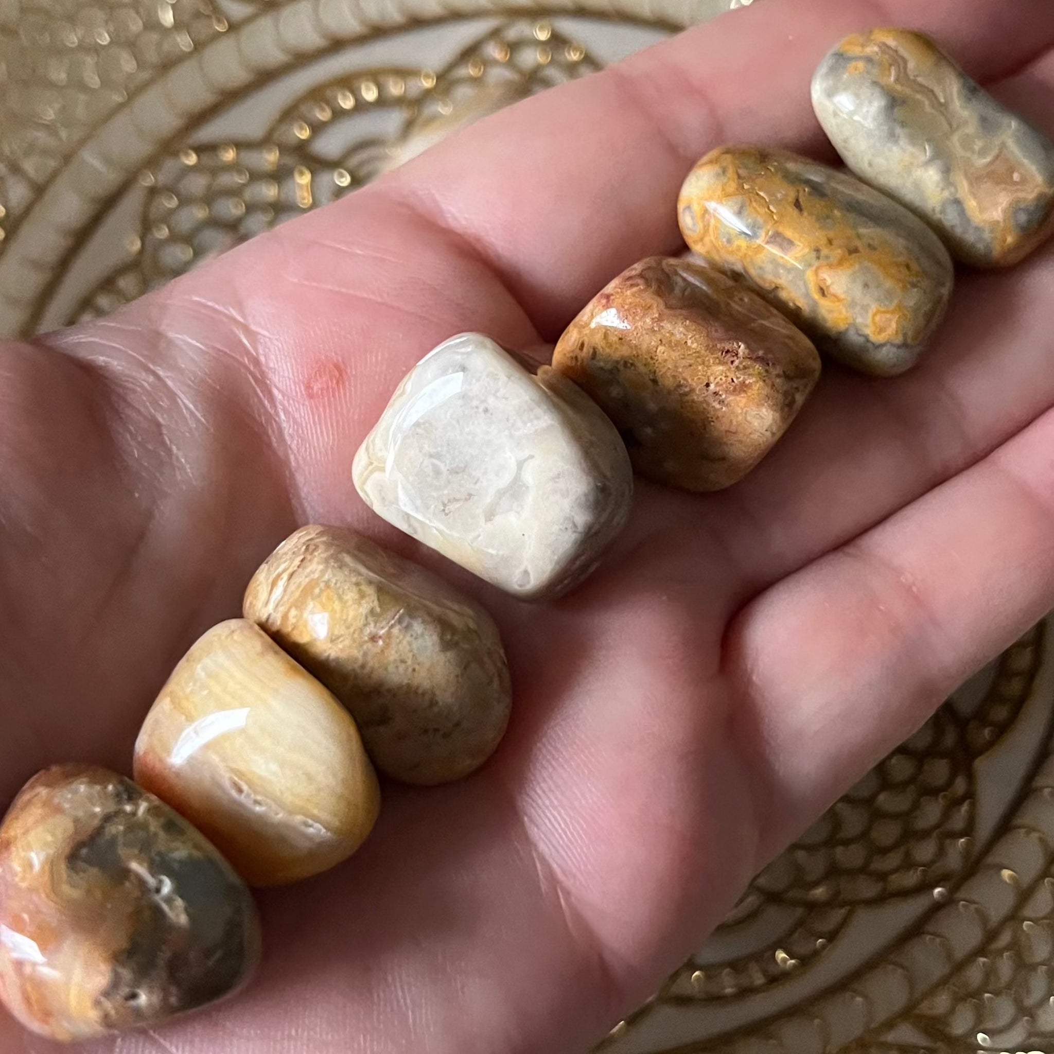 Crazy Lace Agate Tumblestones - Harmony & Uplifting Energy