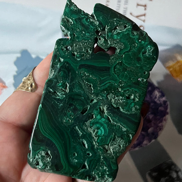 Malachite Slice - Courage & Vitality