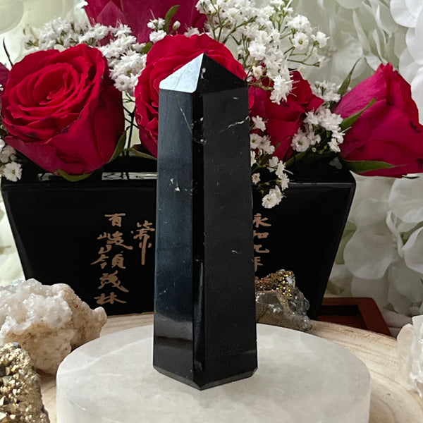 Black Tourmaline Obelisk - Energetic Protection