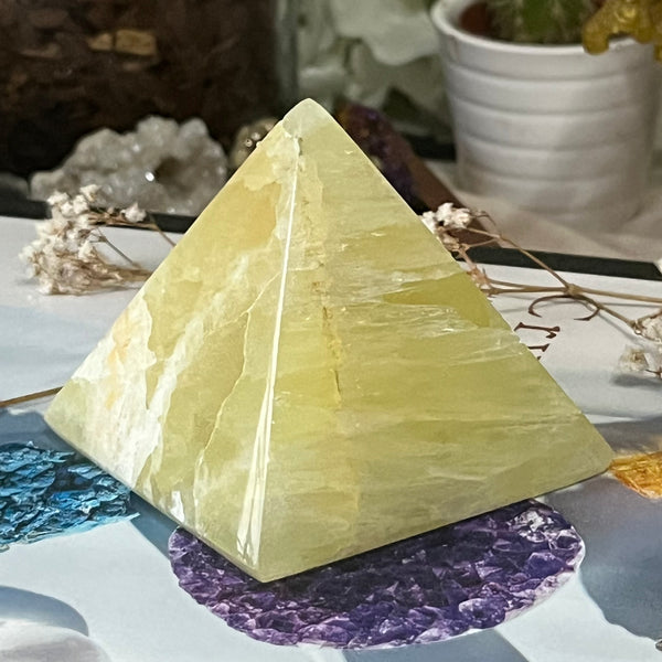 Lemon Calcite Pyramid