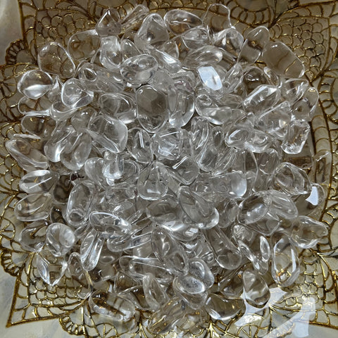 Clear Quartz (Rock Crystal) Tumblestones - Intuition & Wisdom