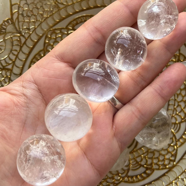 Girasol Quartz Round Tumblestones - Clarity & Focus