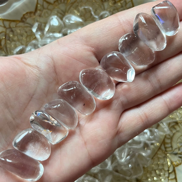 Clear Quartz (Rock Crystal) Tumblestones - Intuition & Wisdom