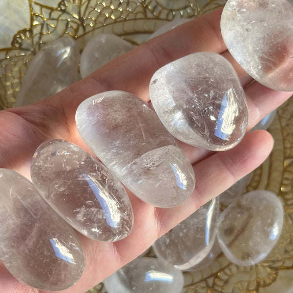 Clear Quartz (Rock Crystal) Tumblestones - Intuition & Wisdom