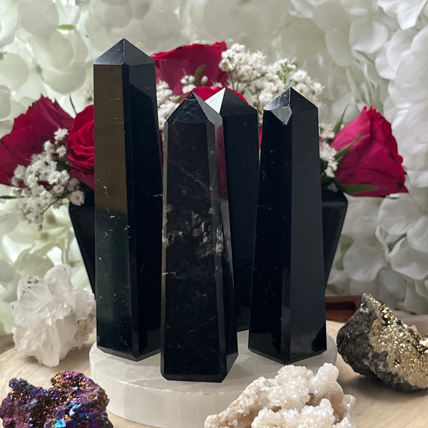 Black Tourmaline Obelisk - Energetic Protection