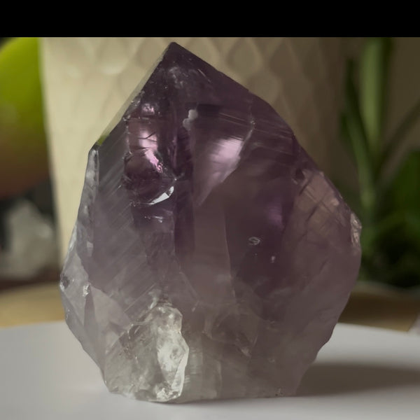 Amethyst Cut Base Point -Spiritual Wisdom & Comfort