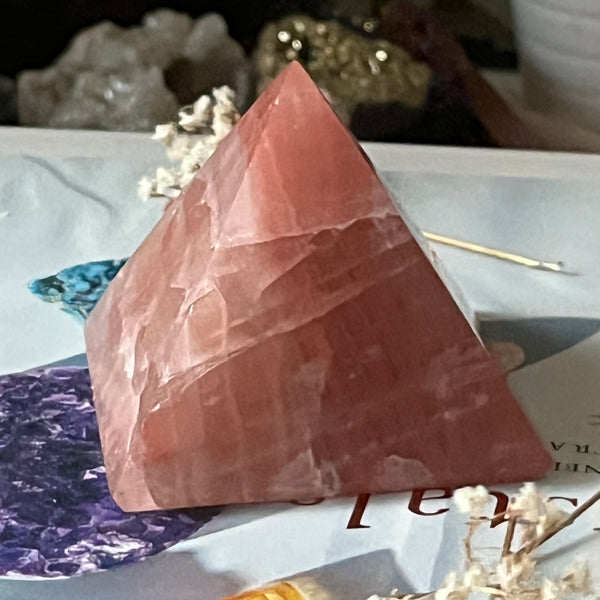 Rose Calcite Pyramid - Compassion & Empathy