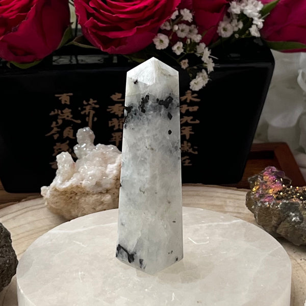 Rainbow Moonstone Obelisk - Feminine Energy