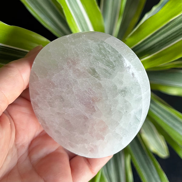 Selenite Round Charging Plate/ Disc - Cleansing & Purification