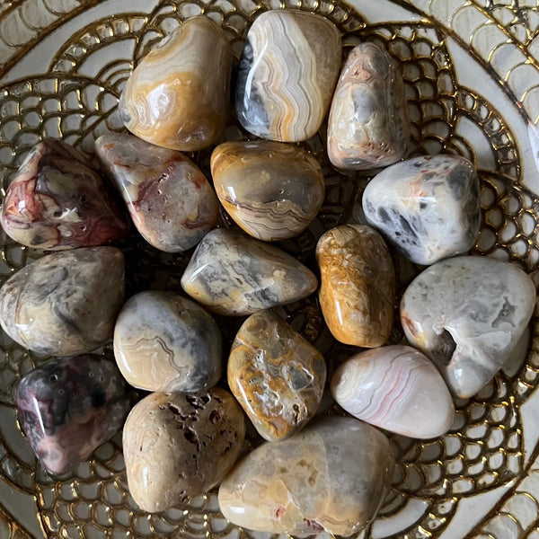 Crazy Lace Agate Tumblestones - Harmony & Uplifting Energy