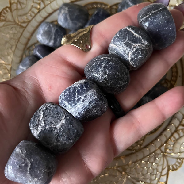 Iolite (Water Saphire) Tumblestones - Psychic Abilities & Self-Awareness