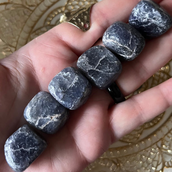 Iolite (Water Saphire) Tumblestones - Psychic Abilities & Self-Awareness