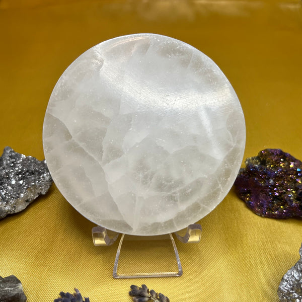 Selenite Tree of Life Charging Plate - Cleansing & Purification